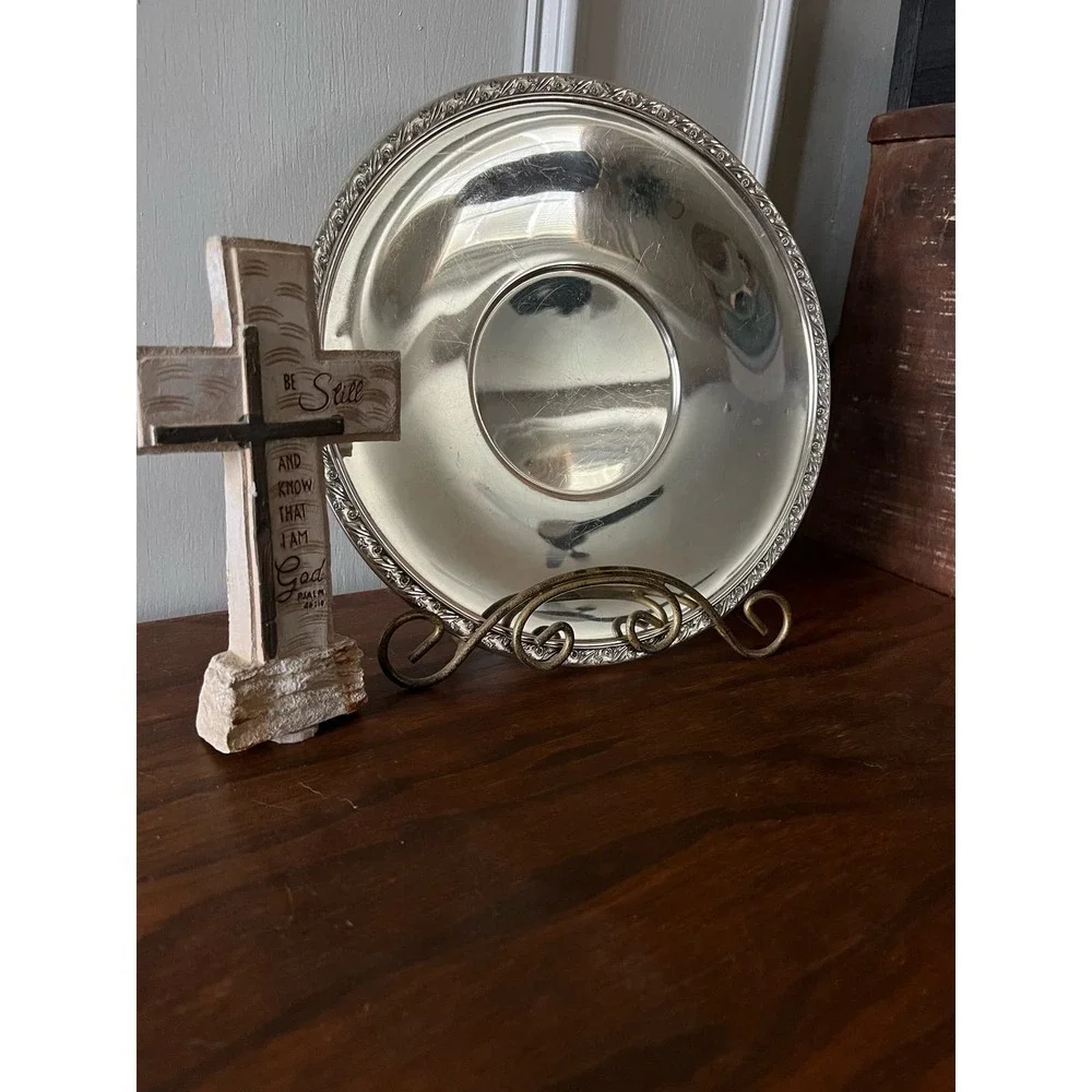 Reed & Barton 1209 Antique Silver Plate Candy Dish Bowl Decor Vintage